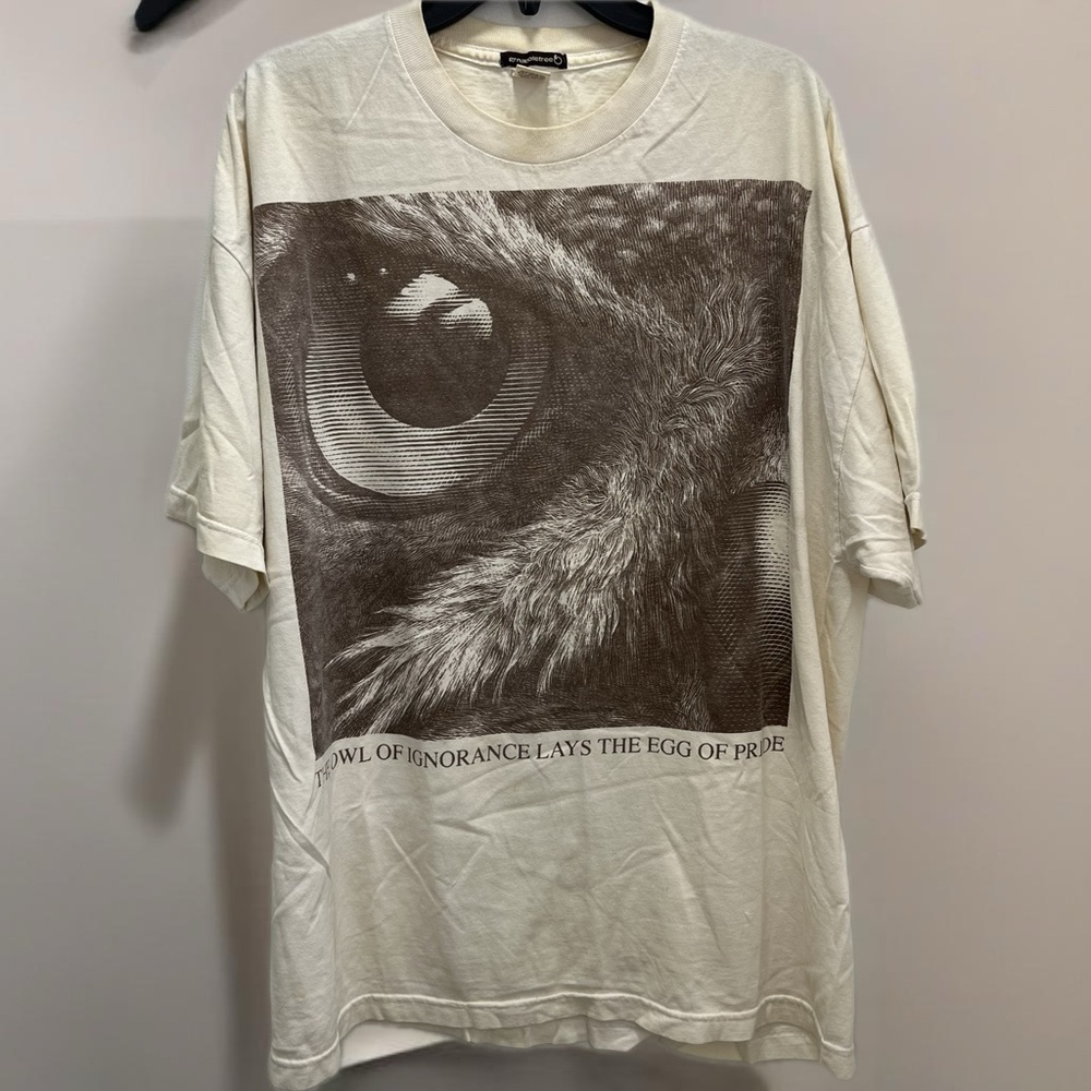 Gnappietree “Owl of Ignorance” Oversized Graphic T-shirt (Size XXL)